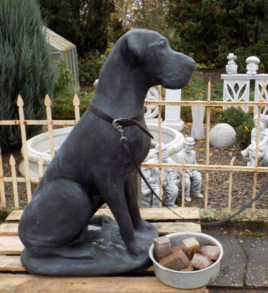 Deutsche Dogge Welpe Puppy Deko Figur Gartenfigur wetterfest Hund Neu