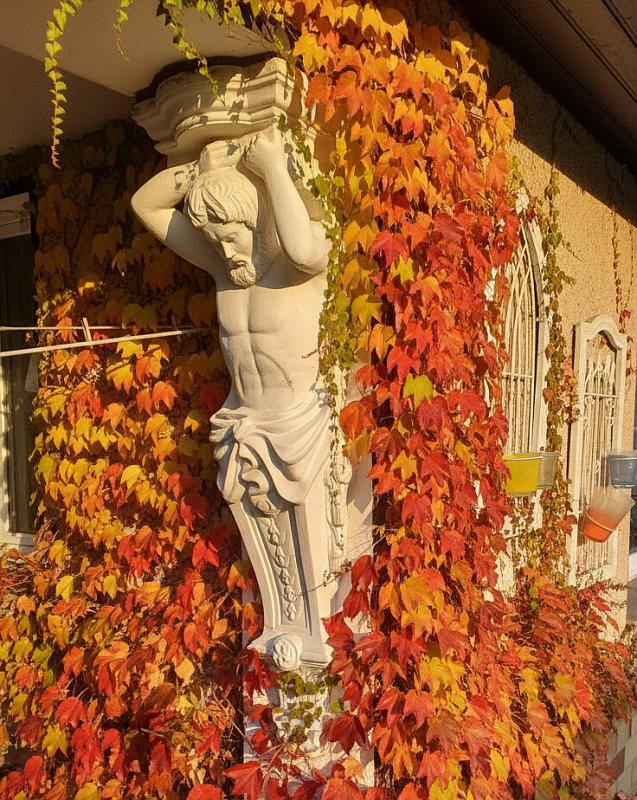 Mann Wandfigur Fassaden Zier Konsole