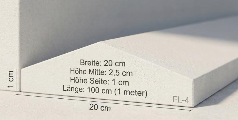 Fassadenstuck Architektur Profil & Styropor Fassadenverkleidung – moderne Wandpaneele 20cm breit FL-4