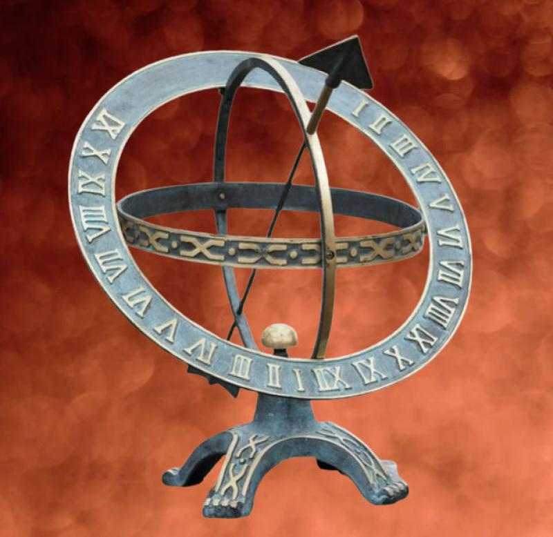 Historische Bronze Sonnenuhr