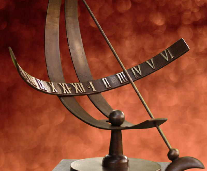 Exklusive moderne Bronze Sonnenuhr 49cm