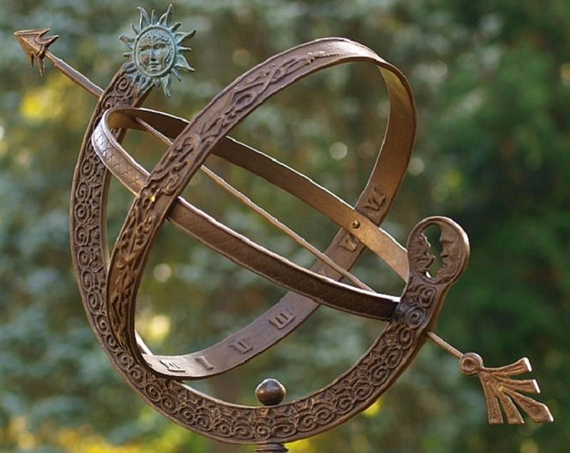 Elegante Bronze Sonnenuhr als zeitloser Gartenschmuck 30cm
