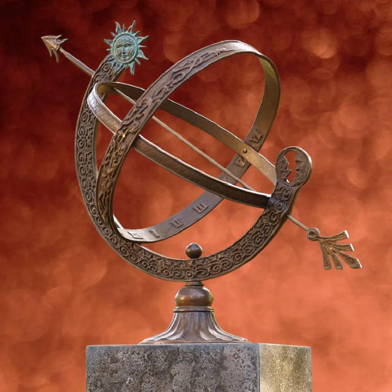 Garten Dekoration Historische Bronze Sonnenuhr