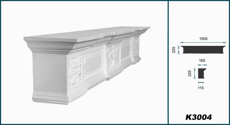 Kamin Verkleidung als schmuckvolles Kaminportal Dekokamin Kaminkonsole 1500x1305mm Tiefe 165mm K3004