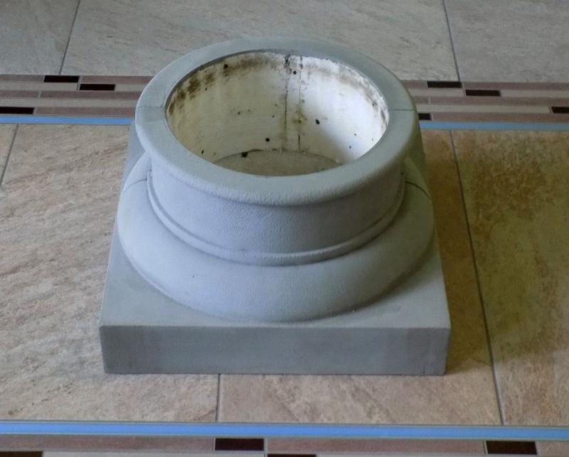 Säulen Abschluss 50cm Kapitell Sockel Profilring mit Platte Halbschalen Element für runde Säulenverkleidung KBAN50cm