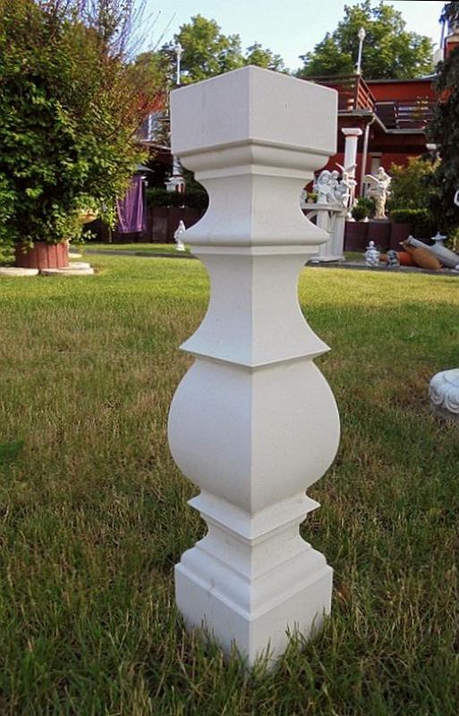 Vierkant Balustraden Weißbeton 92cm hoch 125cm lang mit 5 Baluster Säulen keinen Pfeiler KP01010