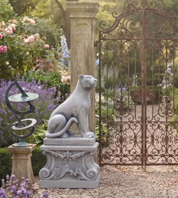 Torwächter Katze Steinfigur
