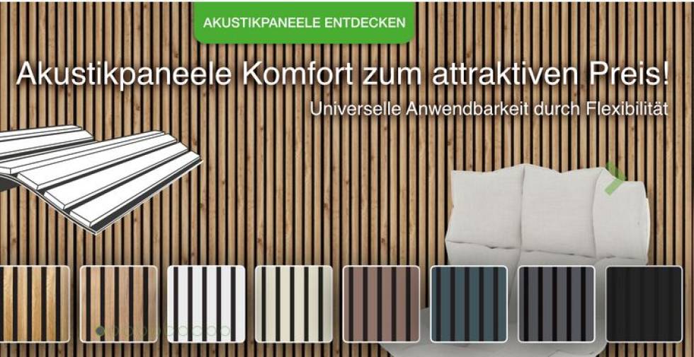 Lamellen Akustikpaneele Wandverkleidung flexible Wandpaneele 278x60cm MDF schalldämmend 1,67m²