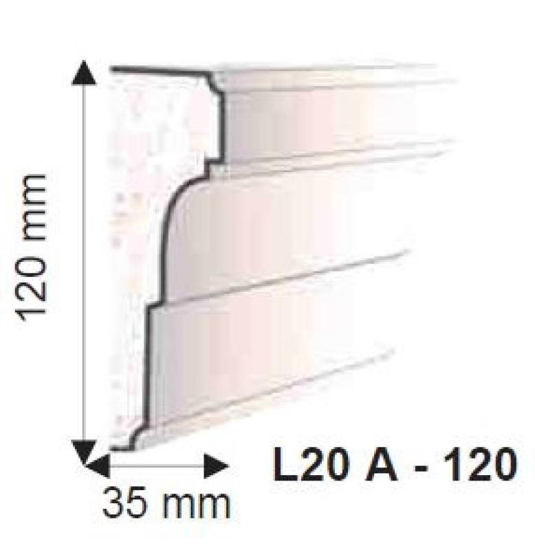 Fassadenstuck Leiste Styroporstuck Fassaden Stuckprofil 105x35 bis 145x45mm 300cm L18A