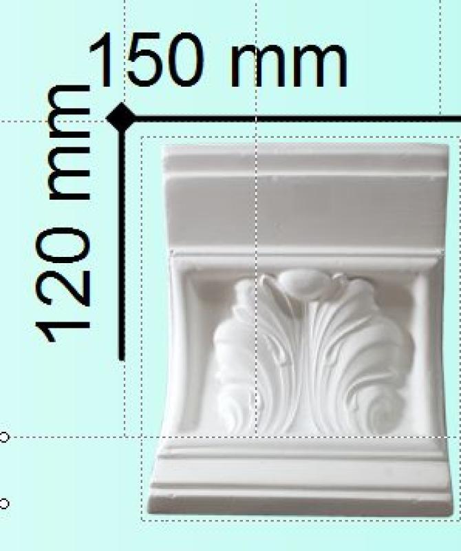Verbindungsstück L-2 zu Eckprofile P-11 bis P-15 für Profile mit 150x120mm Gipsstuck Verbindungselement