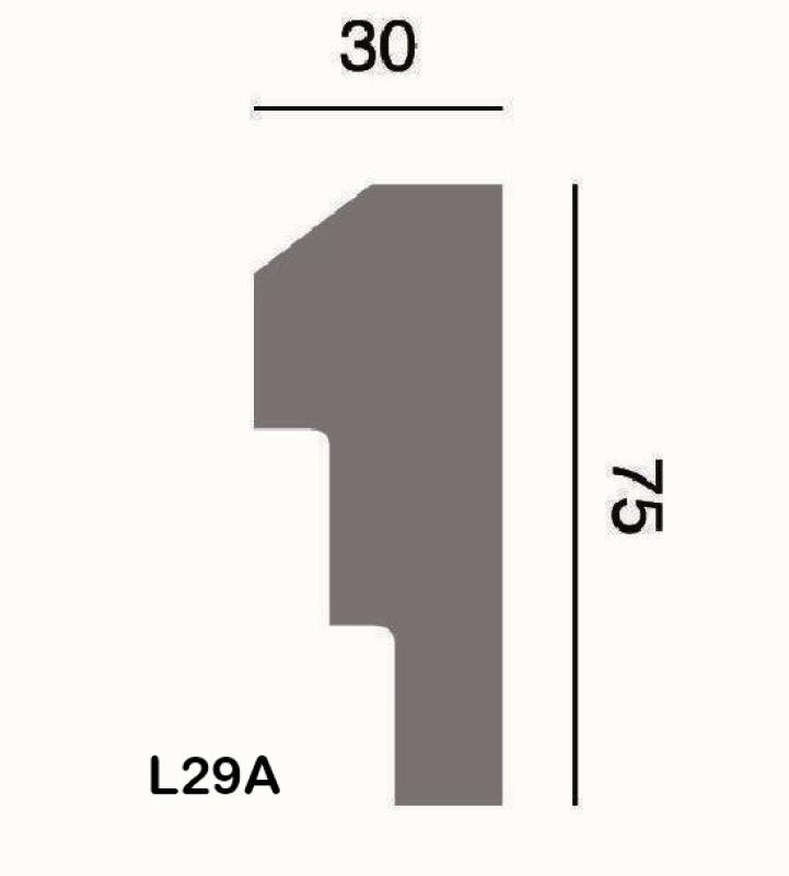 Fassadenstuck Profil kleine Eckleiste Styroporstuck Fassadenprofil 75x30mm L29A