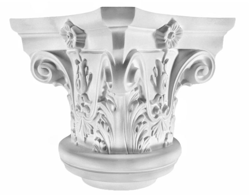 L4 Säule aus GFK 242cm mit Sockel und Säulenkapitell korinthisch Dekosäule Durchmesser 225mm