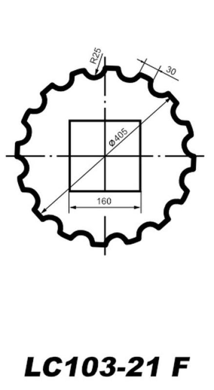 LC103-22F Styropor Säulen Massangaben