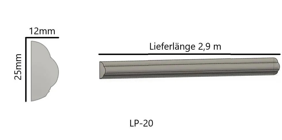 Decken Wand Flachprofil LP-20