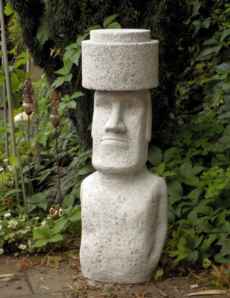 Rapa Nui Tiki Skulptur mit Hut