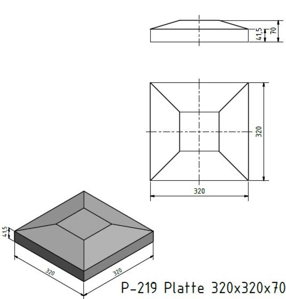 P219 Beton Pfeilerplatte