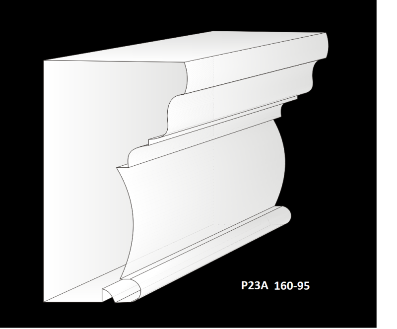 Außenstuck Gesims Sonderprofile Fassaden Styroporstuck Leisten P23A