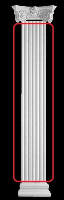 Stuck Pilaster Lisenen Wandsäule aus Gipsstuck 250x20cm PLE-20