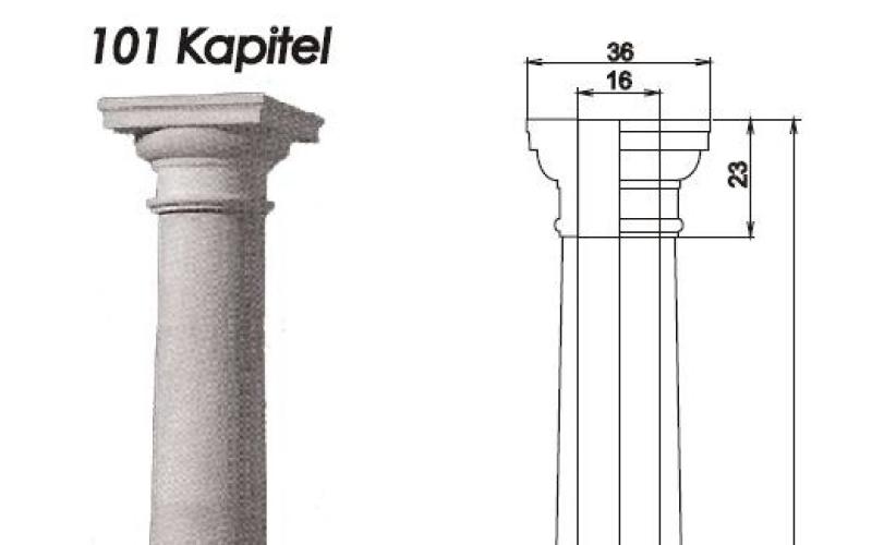 Säulen Sockel und Kapitell für Betonsäulen
