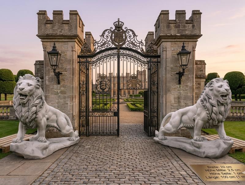Schloß Park XXL Löwen Figuren