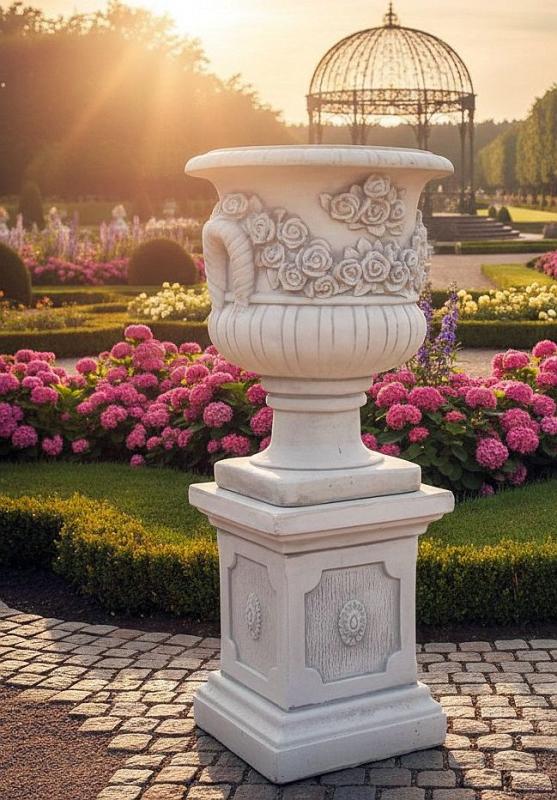 Rosenvase auf Sockel