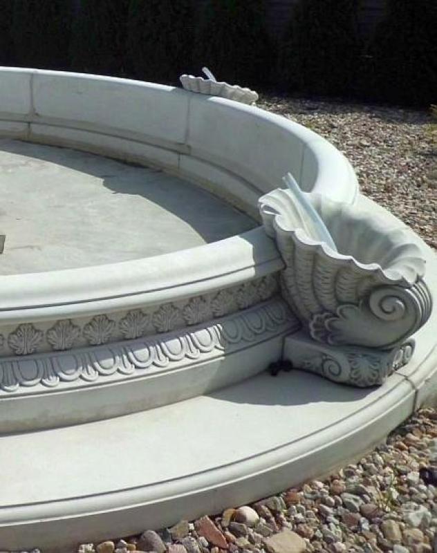 XXL Kaskadenbrunnen mit Wasserbecken Brunnenbecken 400cm Springbrunnen 280cm Gartenbrunnen