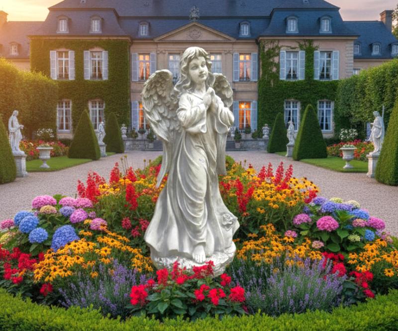 betender Engel mit Rose