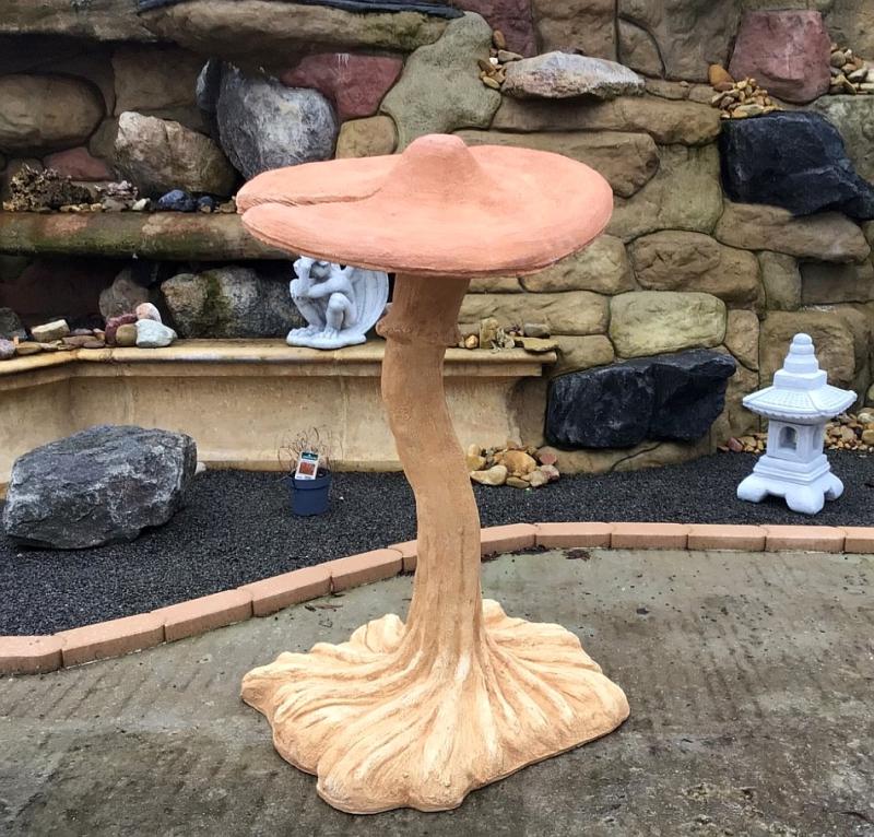 Steinfigur XXL Pilz Gartenfigur Steinguss H. 119 cm Gartendekoration Frostsicher