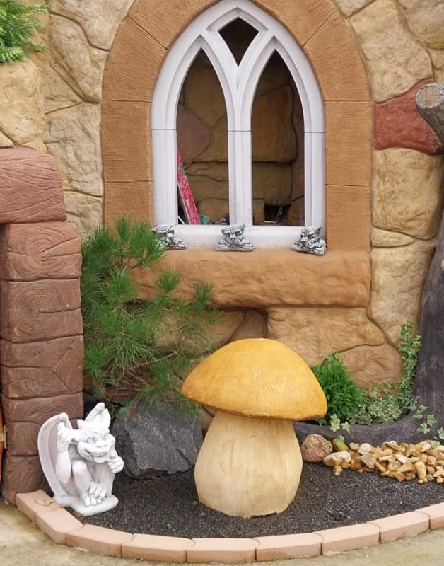 Steinpilz Steinfigur XXL Gartenpilze Gartenfigur Steinguss 65 cm Gartendekoration Frostsicher 164kg