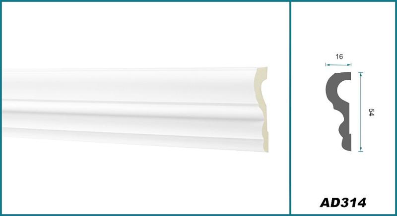 Polyurethan flache Leiste für Decke und Wand