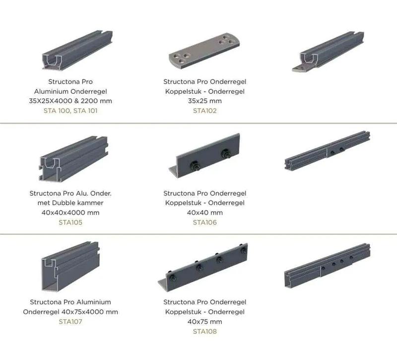 Aluminium Profile | Unterkonstuktion für Balkon und Terrassendielen