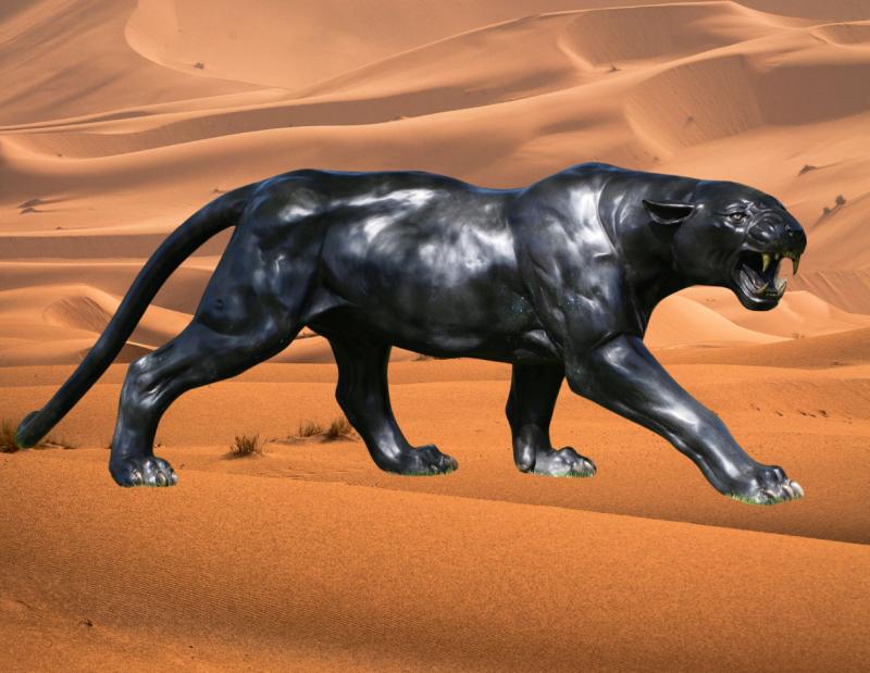 Bronzefigur Panther