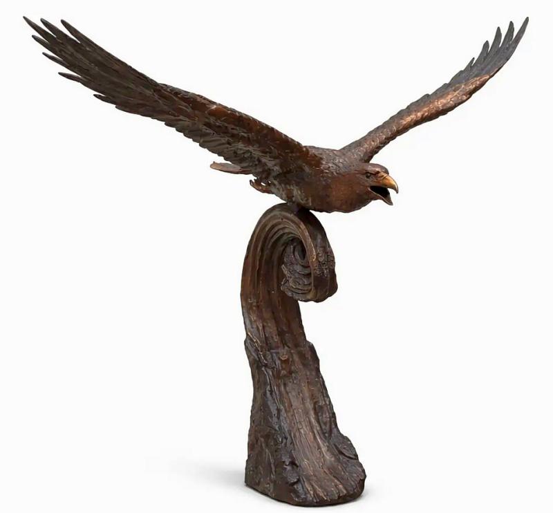 Bronze Adler Figur mit Sockel Fuss