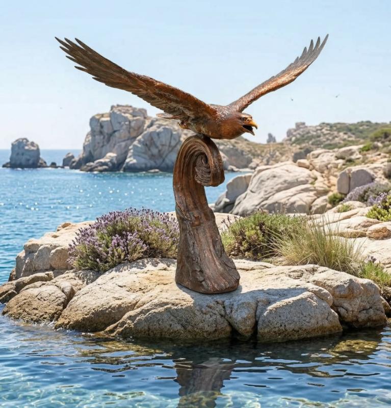 Bronze Adler Figur Garten Skulptur