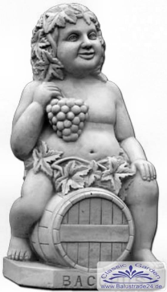 Steinfigur Weingeist Bacchus