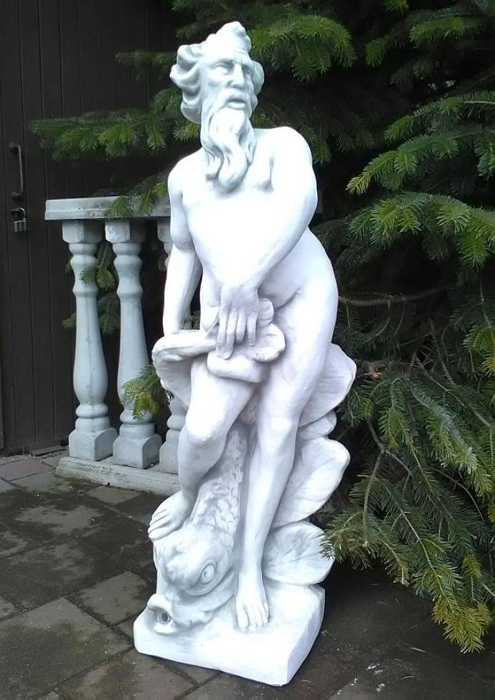 Poseidon Steinfigur