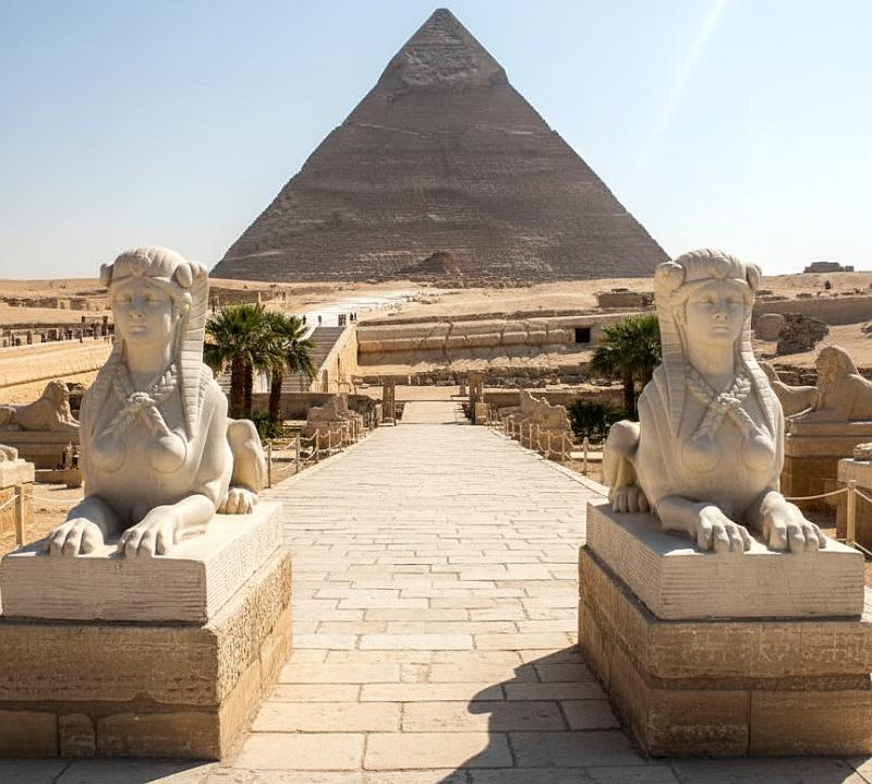 Ägyptische Shpinx Gizeh Stein Figuren