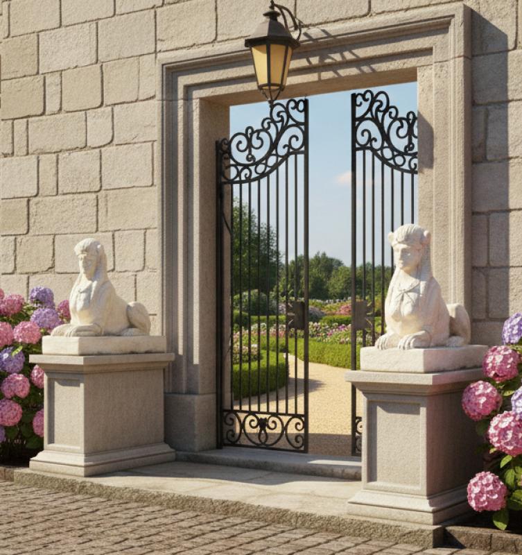 Ägyptische Shpinx Stein Figuren