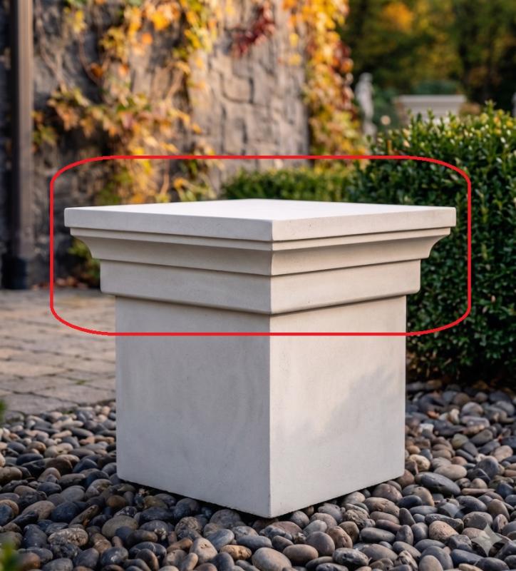 Pfeiler Abdeckplatte flache Betonplatte