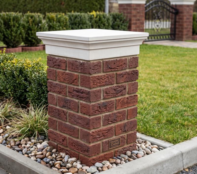 Pfeiler Betonplatte aus weißem Beton