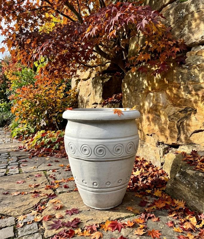 Römischer Pflanztopf mit antik Dekor Pflanzkübel 55cm