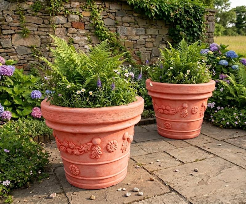 Pflanztopf aus Steinguss – frostfest & massiv für Garten 45cm