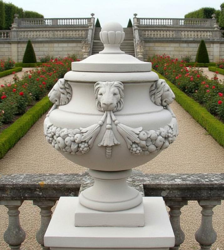 Löwen Kopf Garten Ziervase