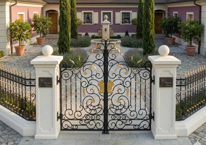 Zaunpfeiler mit Kugel als Betonpfeiler Torpfeiler mit Kugel Abdeckplatte 186cm