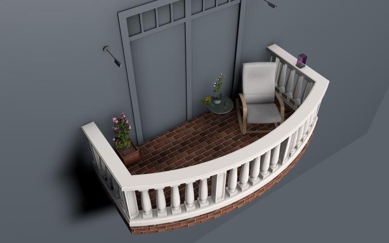 CAD-Planung ihrer Balustrade mit 3D Visualisierung des Balkon Balustradengeländer