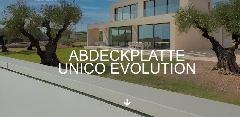 Beton Mauerabdeckung 100cm 10 Breiten 7 Farben glatt poliert System Evolution Quadrato Mauerkappen