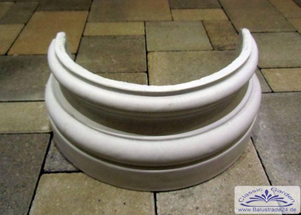 Kapitell Sockel Basis Halbschale für 15cm runde Säulen Verkleidung Profilring KBA15cm