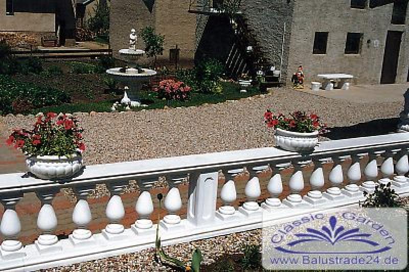 Dekobalustraden Geländer aus Weißbeton