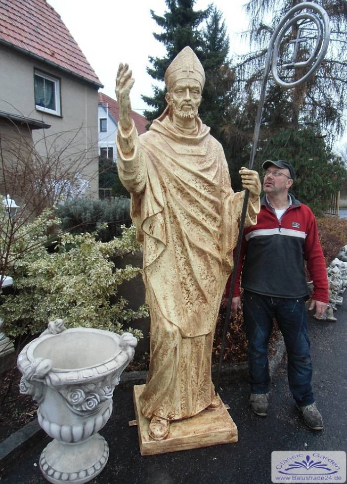 Bischoff Figur mit Heiligenstab