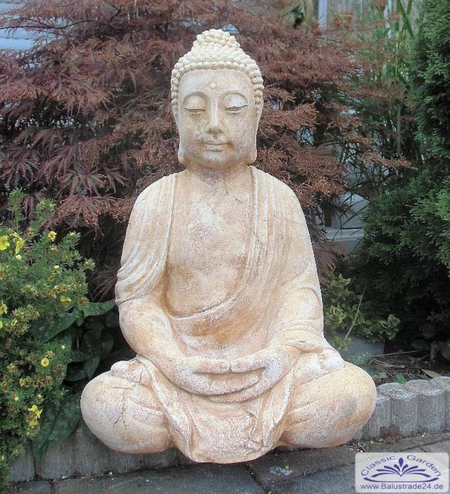 Gartenfigur Buddha aus Kunstbeton